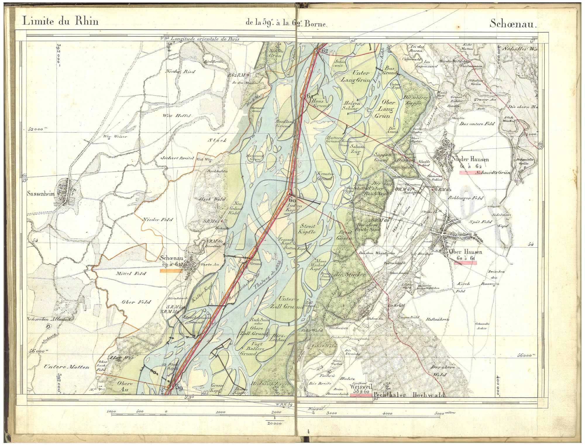 Schoenau avant les travaux de Tulla