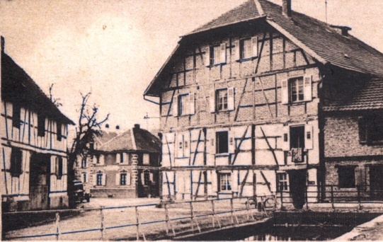Le moulin de SCHOENAU tel qu’il a existé jusqu’à la guerre en 1939 